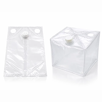 Pochette liquide transparente personnalisée en forme de cube avec bouchon à vis et insert plat pour emballage en boîte