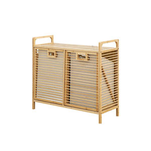 Panier à <span class=keywords><strong>linge</strong></span> en bambou moderne et simple pour la salle de bain, la chambre à coucher, la machine à laver, le <span class=keywords><strong>tri</strong></span> des vêtements - Product Image 5