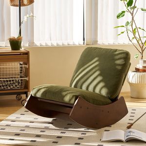 Comfortable Glider Rocking <b>Chair</b> with Solid Wood Frame Upholstery Model D0100H5EK5P for Multiple Settings for Living Room - Product Image 1