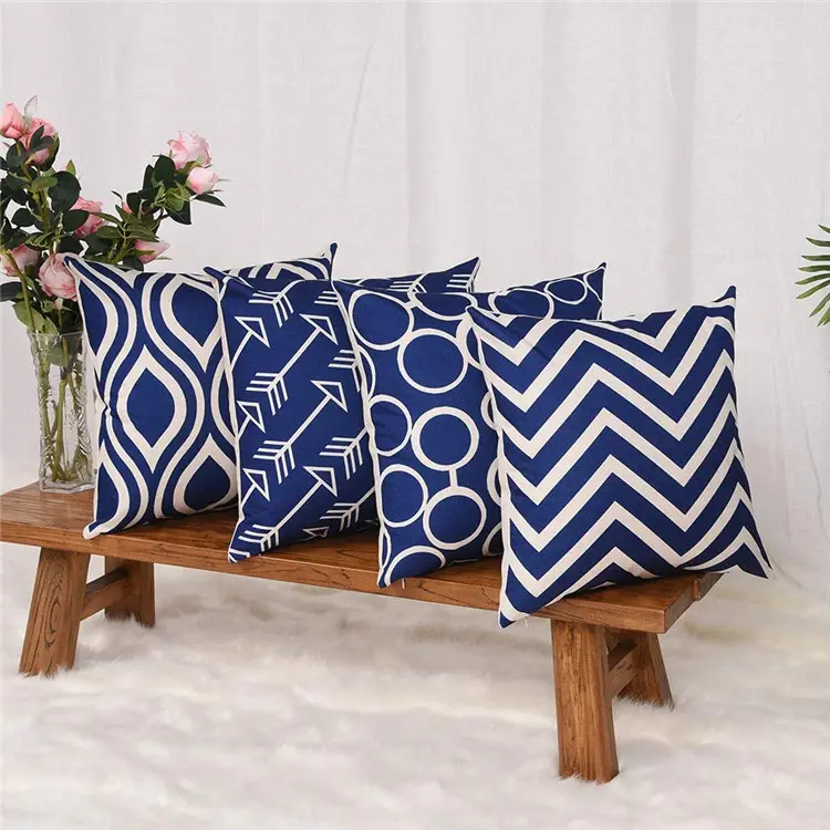 Vente en gros, impression par Sublimation, housse de coussin personnalisée, taie d'oreiller décorative pour la maison