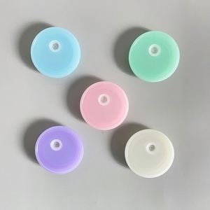 Moisture-Proof Bpa Free Colorful Replacement Pp Lid Acrylic 16Oz Can <b>Plastic</b> Cover for Beer Glass <b>Cup</b> Jar Tumbler - Product Image 2