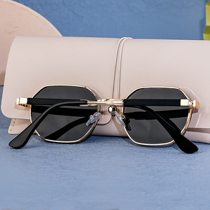 QSKY di buona qualità Street Shoot telaio in metallo UV400 tonalità di protezione poligonali rotonde uomini donne all'aperto piccoli occhiali <span class=keywords><strong>da</strong></span> sole quadrati - Product Image 6