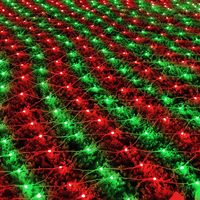Guirlandes lumineuses LED en filet rouge-vert, étanches pour extérieur, pour arbres, jardins, Noël, Nouvel An chinois, très vendues