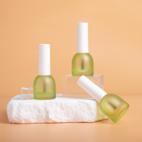 Flacon de vernis à ongles en verre rond de 15 ml, couleur bonbon, finition mate, emballage vide pour huile à cuticules avec bouchon