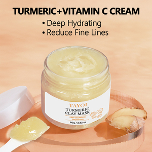 Hızlı kargo zerdeçal yumuşatma kil maskesi cilt canlandırdı gözenek sökücü çamur maskesi C vitamini parlatıcı yüz maskesi - Product Image 2