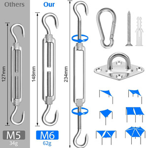 Hardware soporte Kit de instalación <span class=keywords><strong>Rectangular</strong></span> para Triangular sol <span class=keywords><strong>sombra</strong></span> navegar con 8 pulgadas tornillos - Product Image 2