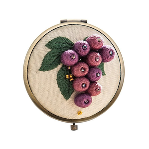 Espejo cosmético <span class=keywords><strong>de</strong></span> doble cara hecho a mano, bordado creativo DIY, diseño <span class=keywords><strong>de</strong></span> superposición <span class=keywords><strong>de</strong></span> <span class=keywords><strong>punto</strong></span> <span class=keywords><strong>de</strong></span> <span class=keywords><strong>cruz</strong></span> Simple, bordado <span class=keywords><strong>de</strong></span> costura <span class=keywords><strong>de</strong></span> algodón - Product Image 3