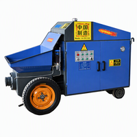 Pompe à béton hydraulique HL-10R, petite pompe à béton portable pour le transport continu en pipeline