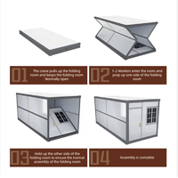 Maison conteneur pliable portable en acier durable de 20 pieds, type villa, à prix économique pour une installation rapide comme maison ou bureau, idéale pour chambre à coucher