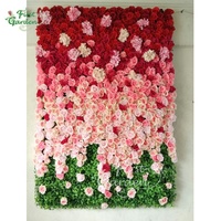 Premier jardin fantaisie écarlate rose vert pelouse fleur artificielle mur mariage Restaurant hôtel librairie événements fête mur décor