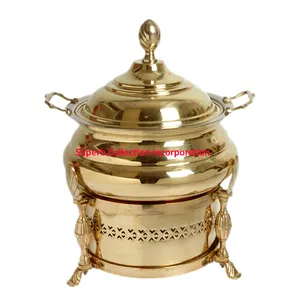 沙特阿拉伯设计圆形黄铜火锅