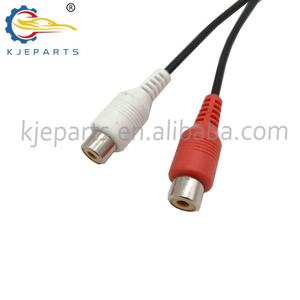 Adaptor kabel otomotif 2 RCA Female Plug Wiring Harness untuk kabel Audio mobil - Product Image 4