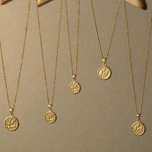 Minimalist Light Luxury Trendy 3D Wing Pendant Necklace Geometric Stainless Steel 18K Gold Plated Link Cross-Border Jewelry - Product Image 3