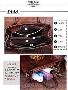 Bolso de Mano de Cuero Andong para Mujer, Cuero Vacuno Genuino, Elegante y Sencillo, Bolso de Hombro Multifuncional, Bandolera para Mujer - Product Image 6