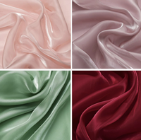 Tissu en satin organza Lily, fil brillant haute brillance, doux et lisse, pour robe de mariée Hanfu et tissu de voiture