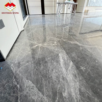 Élégantes dalles de marbre gris Hermès pour sols, escaliers, rebords de fenêtre, seuils, panneaux muraux, comptoirs de cuisine en marbre et meubles-lavabos de salle de bain