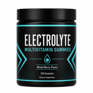 Gummies véganes biologiques multivitaminées, multiminérales et électrolytes à faible teneur en sucre pour adultes – Compléments sportifs pour améliorer l'immunité - Product Image 1