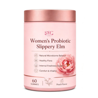 SYC BIO Gommes Probiotiques Femme à l'Orme Rouge – Flore Saine, Soutien Quotidien au Bien-être – 60 Unités, Saveur Pêche – OEM, Marque Privée, ODM