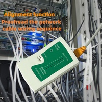 DENIXI RJ45/RJ11 Probador de Cables de Red Portátil, Probador de Cables de Red de Área Local CAT5, CAT6, UTP, FTP