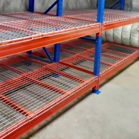 Étagère à palettes robuste avec plancher en grillage métallique, rayonnage sélectif réglable pour entrepôt logistique