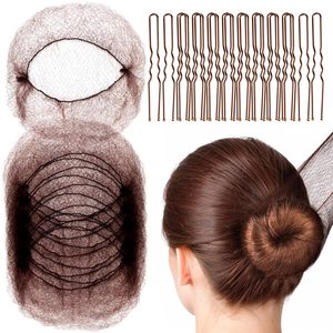 50 Redes para el Cabello de Algodón, Invisibles, con Borde Elástico, para Moños de <span class=keywords><strong>Ballet</strong></span> y Danza, 20 Negras, para Adultos - Product Image 1