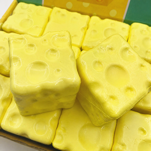 Giocattolo Antistress in Schiuma PU a Forma di Cubo di Formaggio Giallo con Rimbalzo Lento per Alleviare lo <span class=keywords><strong>Stress</strong></span> Quotidiano e l'Ansia - Product Image 5