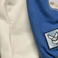 Fabricant OEM ODM de broderies personnalisées, vestes de baseball en cuir vintage de haute qualité pour hommes, pour l'hiver et l'automne