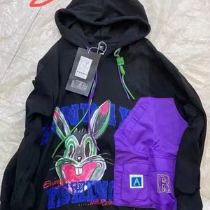 Veste décontractée pour femme printemps <span class=keywords><strong>2007</strong></span> style hip-hop avec fermeture éclair, doublée, 100 % coton, ODM, avec badge animal 3D <span class=keywords><strong>dessin</strong></span> <span class=keywords><strong>animé</strong></span> sur le devant, imperméable, anti-plis, séchage rapide - Product Image 1