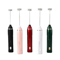 Batteur à œufs électrique sans fil mini, faible bruit, rechargeable par USB, mousseur à lait portable et lavable
