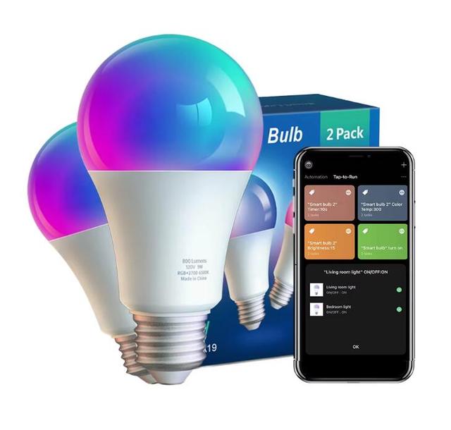 AC220V APP Tuya 9w E27 E26 B22 Colourful RGB Home Smart Wifi Led RGBCW Smart Led Bulb