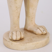Redeco Vente en gros Figurine de lapin de Pâques en résine faite à la main, sculpture de lapin debout avec panier à œufs pour la décoration de la maison et des fêtes