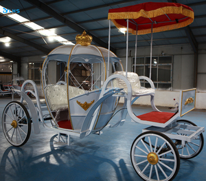 <span class=keywords><strong>Precio</strong></span> bajo Horse Drawn Royal Cart 4 Wheel Dune Buggy Wedding Limousine Pumpkin Horse Cart <span class=keywords><strong>para</strong></span> parque al aire libre - Product Image 3