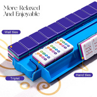 Offre Spéciale – Ensemble de 160 Tuiles de Mahjong Américain en Acrylique Multicolore, Pliable et Moderne, de 1 à 4 Niveaux, Emballage Valise de Voyage