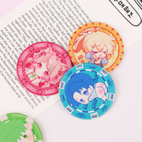 Pièce de Monnaie en Céramique Personnalisée Anime Dessin Animé, Pièce de Décision Double Face, Cadeau Commémoratif Personnalisable