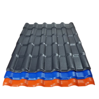 Tuile de toit ondulée légère en ASA PVC, résine synthétique pour projets de maisons préfabriquées extérieures et de parcs