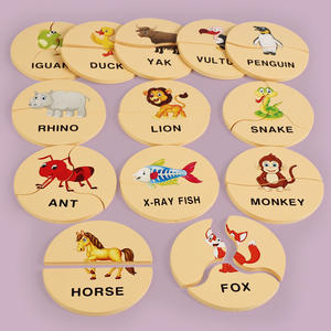 <span class=keywords><strong>XNM</strong></span> ALC-22 Puzzle en bois Montessori d'éducation sensorielle pour bébés et tout-petits de 1 à 3 ans avec impression UV et découpe laser - Product Image 2