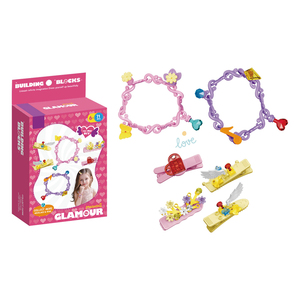 Blocchi da Costruzione Educativi per Bambini, Set di Gioielli 71 Pezzi, <span class=keywords><strong>Gioco</strong></span> Fai-da-Te con Fermagli per Capelli e Braccialetti - Product Image 1