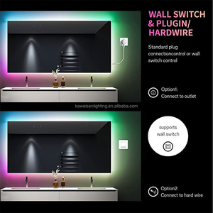 أفضل بيع 72 "X36" RGB مرآة حمام الخلفية <span class=keywords><strong>LED</strong></span> قطاع RGB مع الجبهة ضوء CCT اللمس باهتة التبديل ل مضيئة مرايا