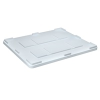 Bac de stockage logistique en plastique empilable robuste avec couvercle pour déménagement et chaîne d'approvisionnement en entrepôt