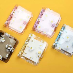 Nueva Libreta Kawaii con Diseño de Margaritas, Estilo Mini, 3 Anillas, Hojas Sueltas, PVC, para la Escuela, Regalo, Papelería - Product Image 2