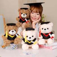 Ours en peluche mignon Docteur Ours, poupée en peluche en coton PP, super doux, anti-stress, pour les étudiants, les cadeaux de remise de diplôme, les cadeaux de maternelle