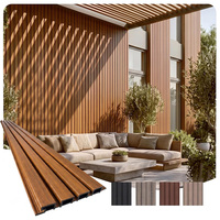 Revêtement mural extérieur en WPC imperméable, panneau composite décoratif pour l'extérieur, pour maison