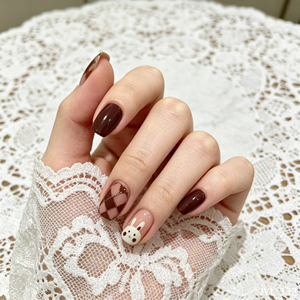 Uñas Postizas Cuadradas Personalizables de 24 Piezas <span class=keywords><strong>con</strong></span> Pegamento, Material PMMA Reutilizable, Diseño de <span class=keywords><strong>Manicura</strong></span> <span class=keywords><strong>Francesa</strong></span> de Cobertura Completa para Uso en Dedos - Product Image 1