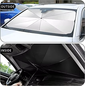 Pare-soleil de voiture pliable couvercle de pare-brise rétractable avec pare-soleil anti-UV semblable à un <span class=keywords><strong>parapluie</strong></span> - Product Image 2