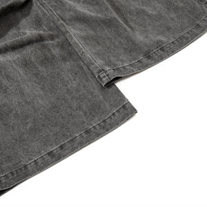 Pantalon utilitaire vintage en toile à carreaux, unisexe, multi-poches, texturé, coupe décontractée, jambe large, 100% coton, style urbain et workwear - Product Image 4