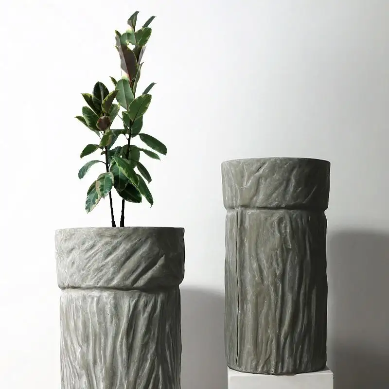 Desain Sederhana Grosir Pot Tinggi untuk Tanaman 2 Ukuran Vas dan Pot Bunga Tanah Liat