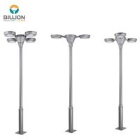 Lampe solaire de jardin à LED monocristalline en aluminium, haute luminosité, éclairage extérieur, étanche IP65, blanc chaud, 12 heures, gris