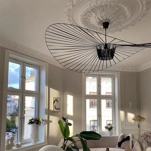 Nordique moderne simple art main-tissé <span class=keywords><strong>lustre</strong></span> <span class=keywords><strong>chapeau</strong></span> de paille décoration <span class=keywords><strong>lustre</strong></span> - Product Image 2