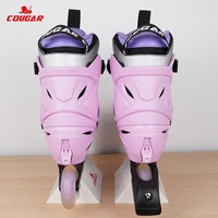 Patins à roulettes en ligne personnalisés en usine avec roues lumineuses en PU 85A, roulements ABEC-9, châssis en aluminium intégré CNC pour enfants garçons et filles