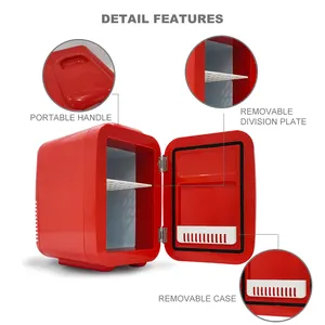 4l 휴대용 핫 세일 핑크 귀여운 12v 100v 240v 자동차 및 가정용 소형 냉장고 캔 화장품 미니 냉장고